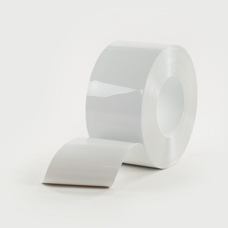White flexible PVC roll for strip doors and curtain doors