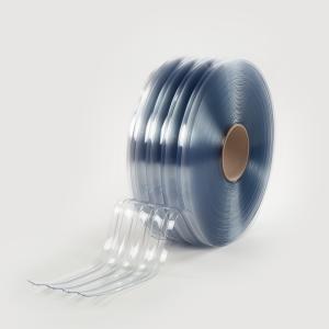 Ribbed PVC roll for strip doors and curtain doors