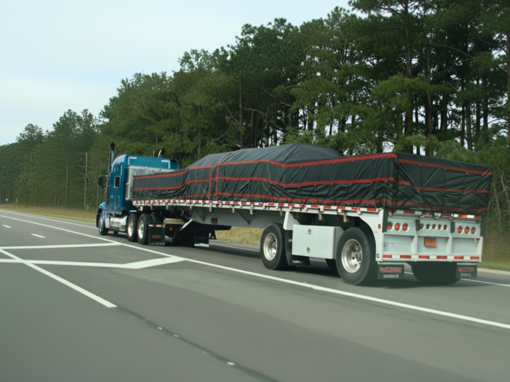 truck trailer using coatflex to cover materials